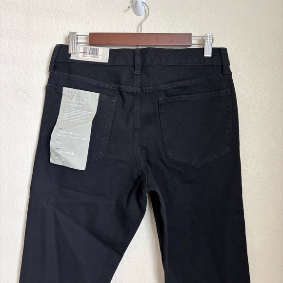 Everlane Uniform 4-Way Stretch Mens Black Denim Jeans 31x34 High Stretch Organic - Picture 5 of 13